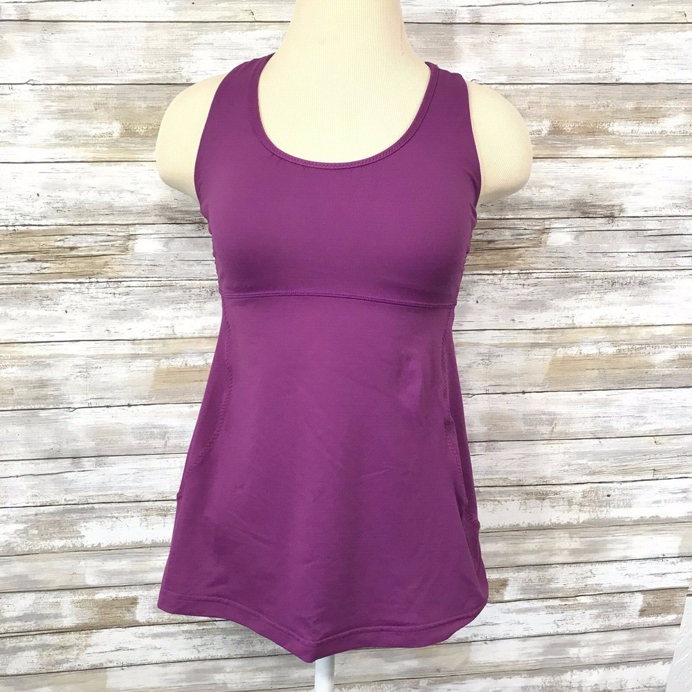 Lululemon Purple Racerback Tank Top with Built-in Shelf Bra Size 6